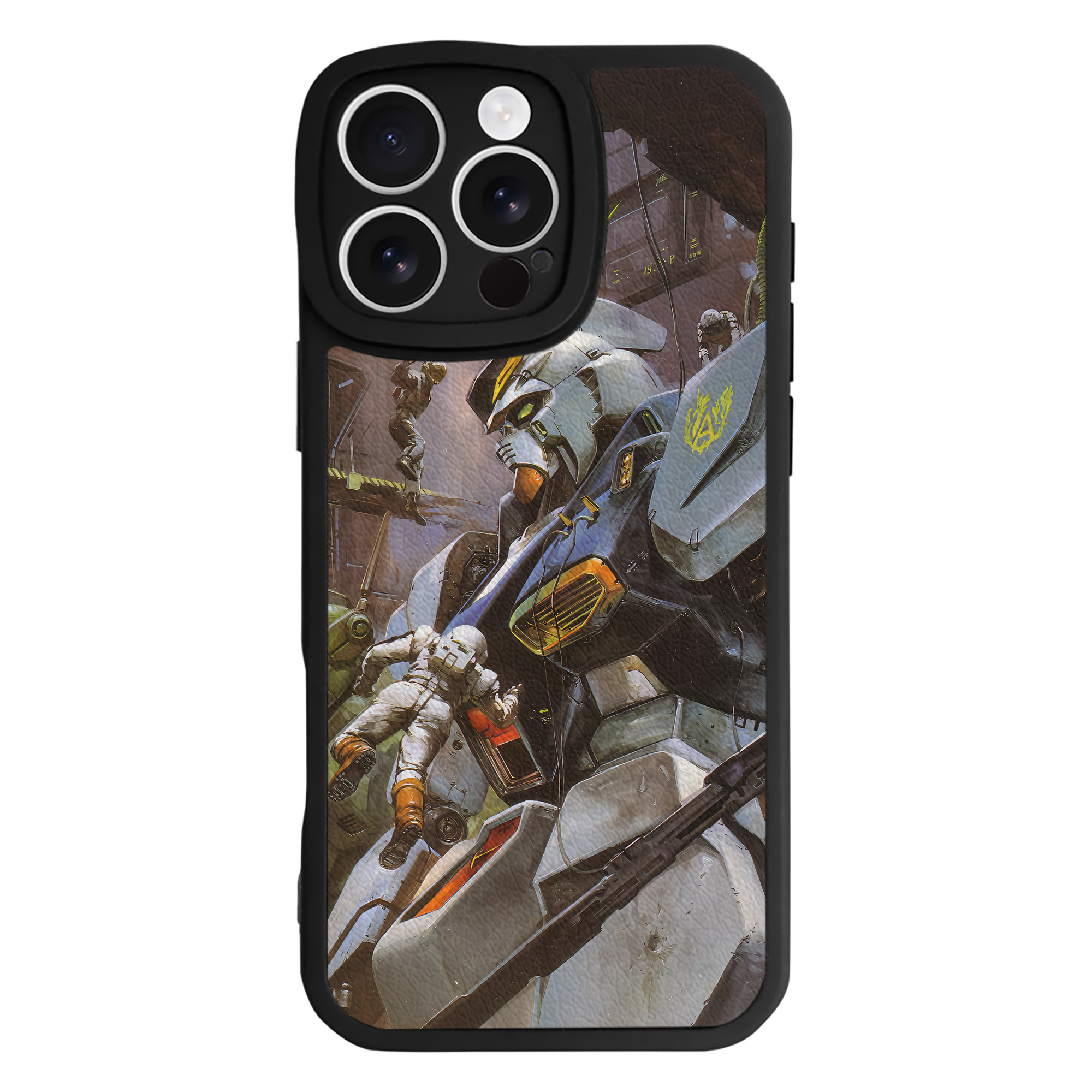 （画像用） 機動戦士ガンダム Mobile Suit Gundam 【iPhone 16シリーズ対応】シリコンスマホケース（レザー調） 材質：シリコン
